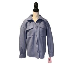 Woven Shacket Jacket Button Down Shirt